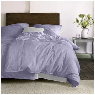 IRISETTE Easy 8517 unifarben Baumwolle Lila 135 x 200 cm + 2 x 80 x 80 cm