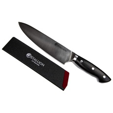 Stallion Professional Messer Kochmesser 22 cm - Klinge aus deutschem 1.4116 Messerstahl und Griff aus G10 GFK