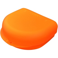 Snorflex kleine Zahnspangendose, Retainer- Dentalbox, KFO-Box, small (Orange transluzent)