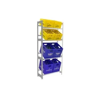 Simonrack Getränkekistenregal SIMONBOTTLE 4 8425437119538 silber 80,0 x 30,0 x 200,0 cm