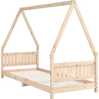 vidaXL Kinderbett 70 x 140 cm Kiefer massiv braun
