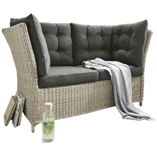 Destiny »PALMA« Aluminium, Polyrattan, 2 ́er Bank, inkl. Auflagen,