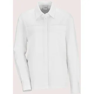 Madeleine Hemdbluse Lange Oversize-Bluse Weiß 34