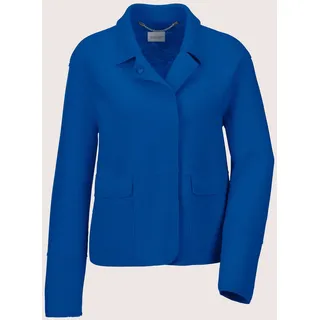 MADELEINE Kurzblazer »Kurzblazer Wollblazer mit Klappkragen und Pattentaschen«, blau