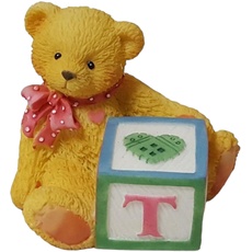 Cherished Teddies 1995 Bear With ABC T Block