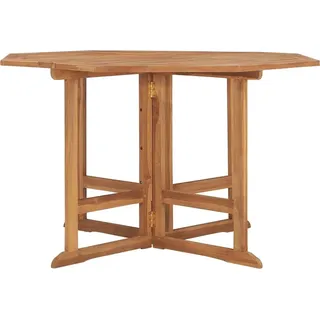 vidaXL Garten-Esstisch Klappbar 110x110x75 cm Massivholz Teak - Braun
