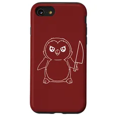 Hülle für iPhone SE (2020) / 7 / 8 Pinguin und Messer