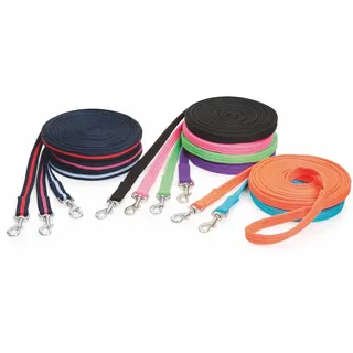 Shires Wessex Longierleine aus Leinen, Länge 8 m, Schwarz - schwarz