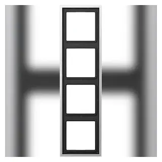 Jung Rahmen 4f alu mt Aluminium Metall f.GEB-K