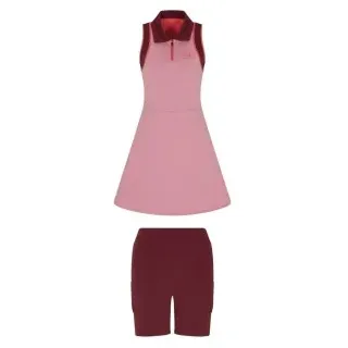 EA7 für Damen. 7W000560_AF19155 Tennis Pro Freestyle rosa Kleid (XXS), Sportlich, Tennis/Padel, Polyamid, Ärmellos / Hosenträger