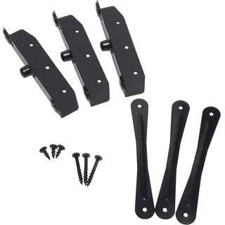 Louvers Hardware Set für Jalousien und Rollläden, Komplettset für 11 Bretter, Edelstahl E-beschichtet schwarz - DHLH-02