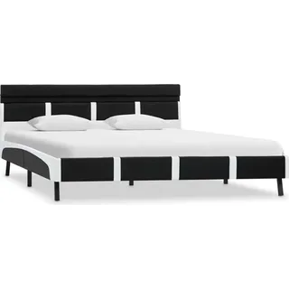 vidaXL Bett mit LED-Beleuchtung ohne Matratze Schwarz 120x200 cm - Schwarz