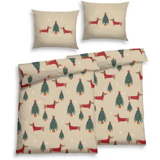 Florella Bettwäsche , Beige , Textil , Hund , 140x200 cm , pflegeleicht, atmungsaktiv, hautfreundlich, angenehm wärmend, schadstoffgeprüft , Heimtextilien, Bettwäsche & Leintücher, Bettwäsche, Flanell-Bettwäsche