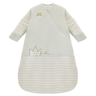 Chilsuessy Baby Schlafsack Winter mit abnembar Langarm Bio Baumwolle Babyschlafsack Kleine Kinder Ganzjahres Schalfsack Schlafanzug für Jungen und Mädchen, Krone/2.5 Tog, 75-90 cm