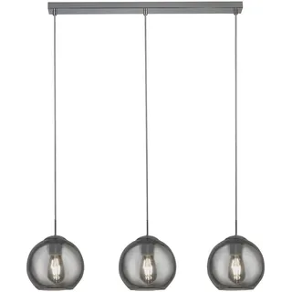 Kugeln Zeitgenössischer Kronleuchter Stahl Chrom Rauchglas 3 Lichter E27 - Grau