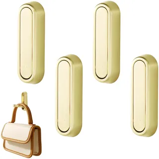 duozoanz Kleiderhaken Klappbarer Garderobenhaken Wandhaken Gold, 4 Haken