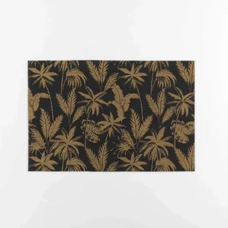 douceur d'Intérieur Décline Feullor Tischset, Schwarz/Gold, 28,5 x 43,5 cm