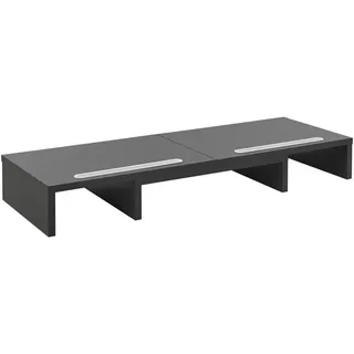 [en.casa] Monitorständer Vilppula 79x27x10,5cm Dunkelgrau