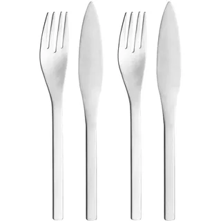 Puresigns Fischbesteck 4tlg. aus 18/10 Edelstahl - Genuss für Fischliebhaber mit Eleganz am gedeckten Tisch