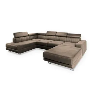 masseno Ecksofa SIENA Polyester 3-Sitzer Beige