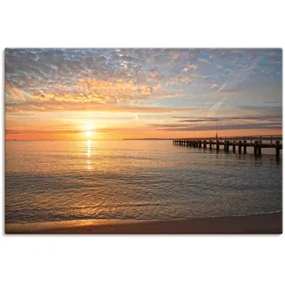 ARTland Wandbild »Früh morgens an der Ostsee«, Bilder vom Sonnenuntergang & -aufgang, (1 St.), als Alubild, Outdoorbild, Leinwandbild, Poster, Wandaufkleber, orange