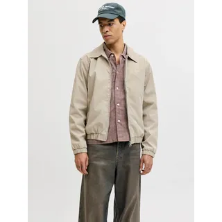 Blouson JACK & JONES "JORCATSKILLS HARRINGTON JACKET SN", Herren, Gr. M, crockery, Web, Obermaterial: 100% Polyester, unifarben, normal, elastischer Bund, Jacken Blouson