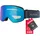 SLOPE verspiegelte kontrastverstärkende OTG Skibrille mit 100 UV-Schutz für Erwachsene black-dirblue matt/blue one size