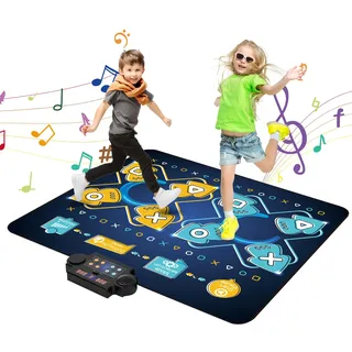 Vevor Tanzmatte, 8-Tasten-Tanzmixer, Rhythmus-Step-Spielmatte, elektronisches Tanzpad mit Einzel-/Zweispielermodus, einstellbare Lautstärke, integrierte Musik, 8 Schwierigkeitsstufen