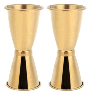 Bar Messbecher Edelstahl Vielseitiger Messbecher Weinglas Unze Tasse Cocktail Jigger Getränk Flüssigkeit Messgeräte Gold(L)