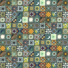 Cerames Mexikanische Keramische Fliesen Verdicino - 120 dekorative mexikanische mosaik fliesen für Badezimmer, Küche, Dusche, Treppen, Küchenrückwand | Keramikmosaikfliesen 5x5 cm