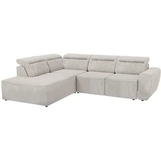 S-Style Möbel Ecksofa Reid Beige Samt , Textil , Echtholz,Buche, Birke , Füllung: Polyetherschaumkern,Polyetherschaumkern , L-Form, Eckteil, Ottomane links,L-Form , 273x224 cm , Blauer Engel, FSC Mix, Oeko-Tex®, Hergestellt in Europa , Wohnzimmer, Sofas & Couches, Wohnlandschaften, Ecksofas