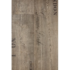 Misento PVC Bodenbelag Stabparkett Holzoptik Boden Fußboden mit Gesamtdicke von 2,8mm und Nutzschicht 0,2mm 200 x 500 cm Grau