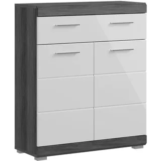 WELLTIME SIENA Unterschrank 74 x 88 x 31 cm Silber/Weiß MDF