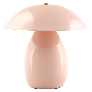 BELIANI Tischlampe Pastellrosa Metall 30 cm Hoch Pilzform mit Kabel Schalter Retro Stil Moderne Tischleuchte Nachttischlampe Schlafzimmer Wohnzimmer - Rosa