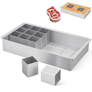 Groß Zahlen Backform, Verstellbar Aluminium Kuchenform, Antihaft Buchstaben Backformen Set, DIY Backen Zahlenbackform, Zahlenkuchenformen für Geburtstag Party, Hochzeit, Feste, Zuhause Konditoreien