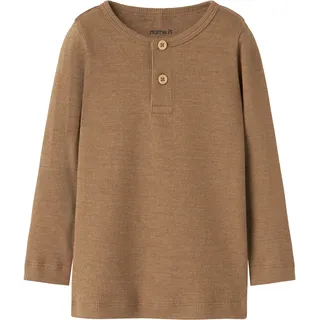 NAME IT Jungen, Nmmkab Ls Top Noos, toasted coconut, 116, EU