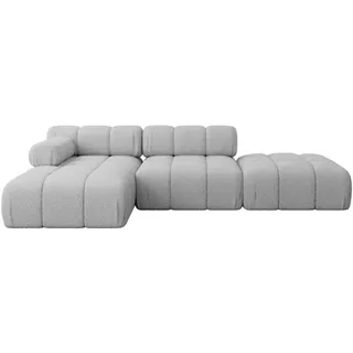 altdecor Ecksofa modulares Sofa Lizur-L1 - 285x160x70 cm Hellgrau Bouclé