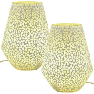 Marrakesch Orient & Mediterran Interior Boho Mosaik Lampe 2 St.