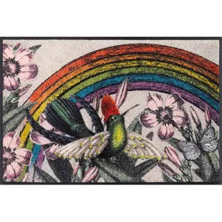 wash+dry FUßMATTE , Beige , Textil , Regenbogen , rechteckig , 50x75 cm , Oeko-Tex® Standard 100 , für Fußbodenheizung geeignet, pflegeleicht , Teppiche und Böden, Schmutzfangmatten, Fußmatten