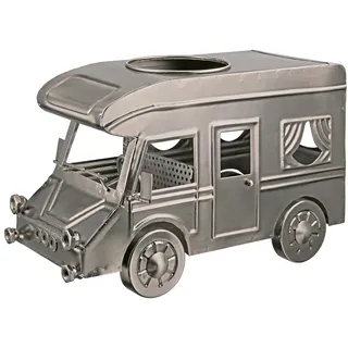 Gilde Flaschenhalter Wohnmobil 30,5 x 18,5 cm Silber
