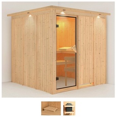 Bild Sauna »Romina«, (Set), ohne Ofen beige