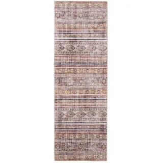 benuta Vintage-Läufer George waschbar 80x240 cm , Multicolor, Pink , Kunststoff , Vintage , Rechteckig , 80x240 cm , Oeko-Tex® Standard 100 , in verschiedenen Größen erhältlich, rutschfeste Unterfläche, waschbar , Teppiche und Böden, Teppiche, Teppichläufer, Läufer