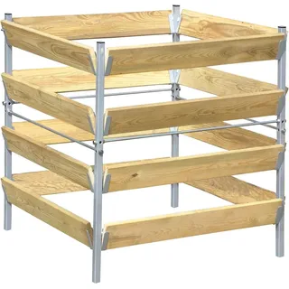 Bellissa Komposter verzinkt mit Lärchenholzdielen M 730 l