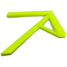 eXODA Zentrierwinkel für Rundmaterial und Rechtecke der Profi Mittenfinder Neon 14,8 cm