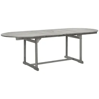 vidaXL Garten-Esstisch (160-240)x100x75 cm Massivholz Akazie Grau