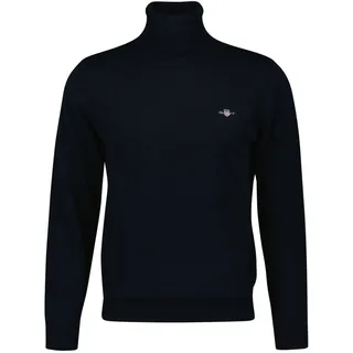 Sweater GANT "Strickpullover CLASSIC COTTON ROLLERNECK", Herren, Gr. M, blau, Obermaterial: 100% Baumwolle CO., Sweatshirts Sweater