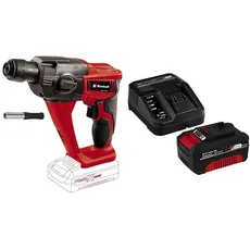 Einhell Akku Bohrhammer TE-HD 18 Li Power X-Change (Li-Ion, 18 V, 1,2 J, Bohrleistung in Beton 12 mm, SDS-plus-Aufnahme, LED-Licht, inkl. 4 Ah Akku und Ladergerät)