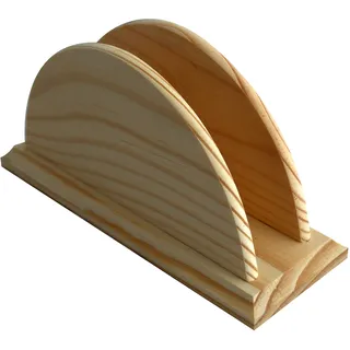 Wooden World – Tischdekoration für Restaurants, Serviettenhalter aus Holz, Taschentuchhalter – natürliches helles Holz
