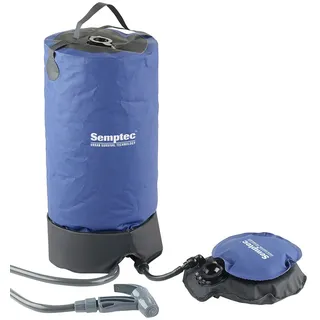 Semptec Urban Survival Technology NEU Campingdusche Brausekopf Fußpumpe, 11 Liter für Duschen Zelten Surfen Blau / Schwarz