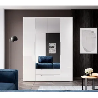 Pol-Power Drehtürenschrank 160 x 208 x 57 cm Weiß